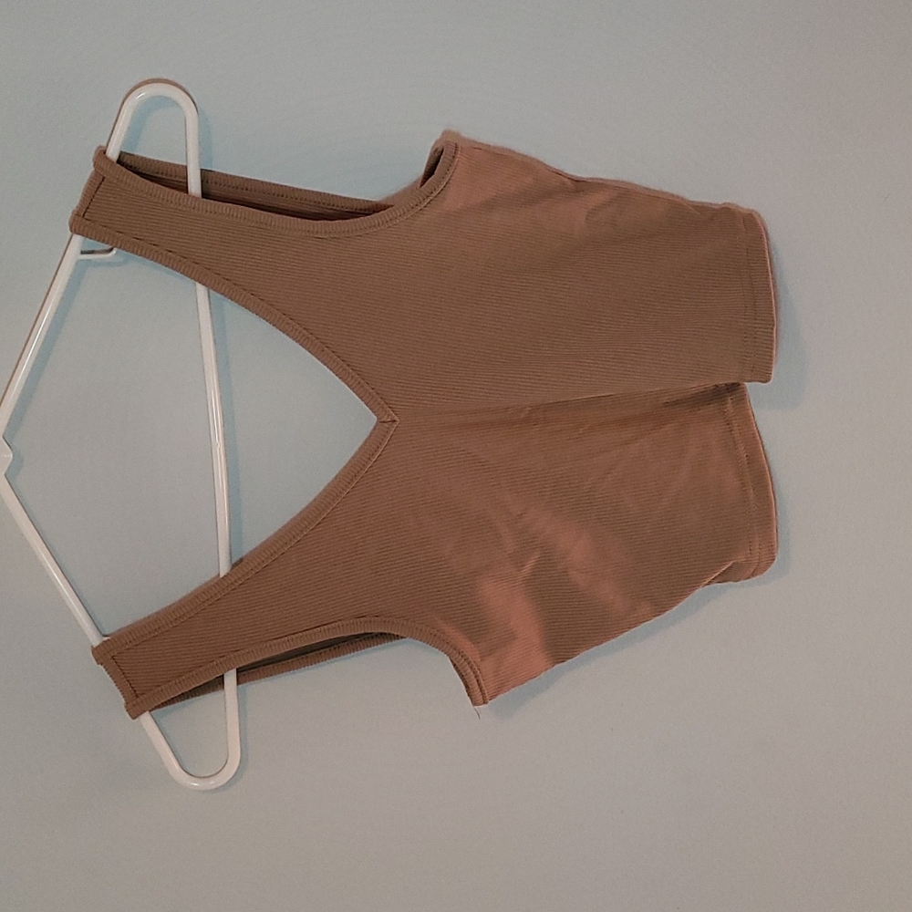 SHEIN brown cropped tank top